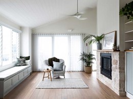 Stunning interiors in oceanfront home feature Havwoods timber flooring