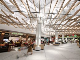 Suspended MAXI BEAMS create a bright, airy feature for Queensland shopping centre