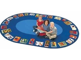 Childrens educational library floor mats available from Raeco