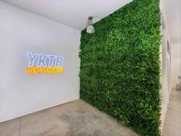 YKTR Sports connects to nature with verdant green wall 