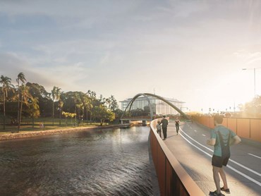 Concept design of the Breakfast Creek Green Bridge project