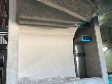 PROMASPRAY 300 provides a fire protection structure to the exhaust duct systems