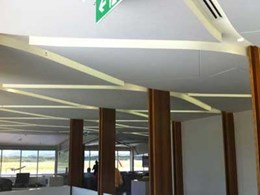 Ultraflex customises MDF ceiling panels to meet design intent at Virgin Lounge Gold Coast