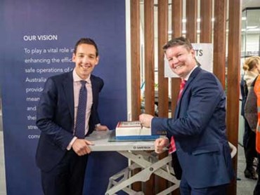 The cake/ribbon was cut by Ben Carroll, State Labor member for Niddrie and Minister for Industry and Employment
