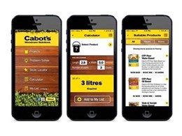 New Cabots app featuring woodcare solutions for the home