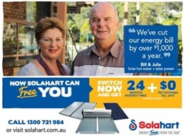 Go solar with Solahart to save on rising energy costs