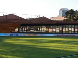 Stylish timber and glass design helps architect exceed client brief at Port Melbourne sports facility