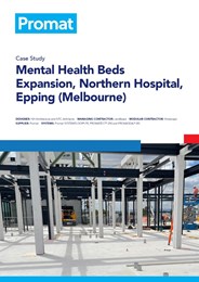 Case study: Mental health beds expansion, Northern Hospital, Epping (Melbourne)