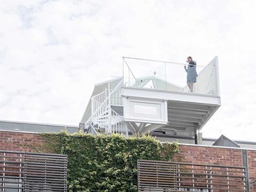 Sky Pavilion multipurpose outdoor space atop a townhouse