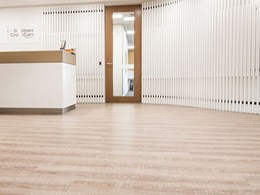 Contemporary rustic is the theme for Southern Cross Care office flooring