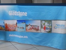 Tablecloths and matching banners custom made for promotional event
