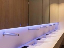 Stylish washrooms designed for upmarket commercial building in London