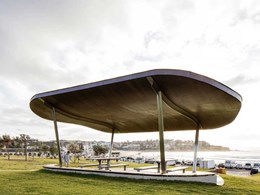 Ocean-inspired accessible shelters on iconic Bondi Beach