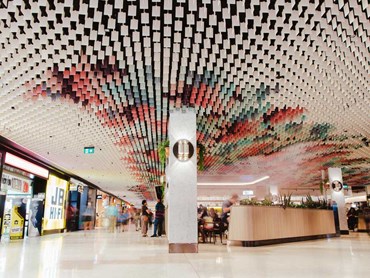 LIVA open-cell ceiling at Castle Towers Shopping Centre 