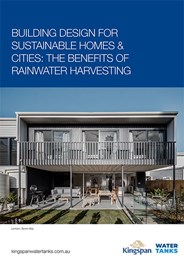Building design for sustainable homes & cities: The benefits of rainwater harvesting