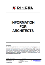 Information for Architects