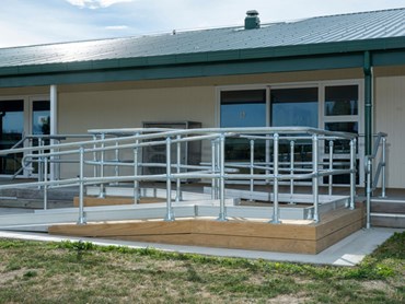 The Ezibilt ramp was installed to improve access to the school