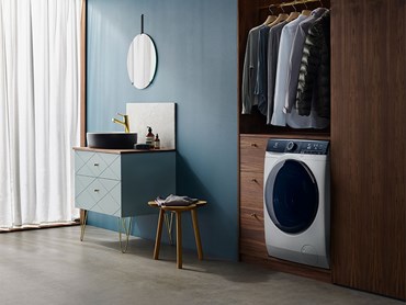Aesthetics play a role in elevating the laundry from a plain, simple room
