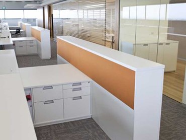 The Enterprise Connect features custom workstation furniture by Maxton Fox
