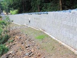 Adbri Masonry’s Landmark retaining wall system specified for Wilson’s Creek Road rebuild