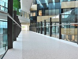 Custom flooring and wall covering supplied to Melbourne children’s hospital