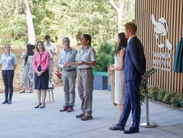The Duke and Duchess of Sussex at the&nbsp;Taronga Institute of Science and Learning
