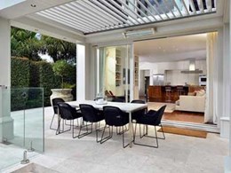 Balance indoor-outdoor living with a Louvretec opening roof system