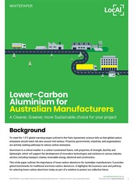 Lower-carbon aluminium for Australian manufacturers: A cleaner, greener, more sustainable choice for your project