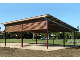 Outside Products provides 90 square metres of roof with Snowy skillion shelter