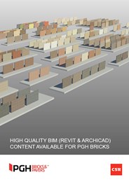 High quality BIM (Revit & ARCHICAD) content available for PGH Bricks
