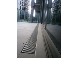 ACO channel and grate system used on Melbourne apartment balconies 