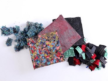 Panels made from unwanted clothes. Image: UNSW

