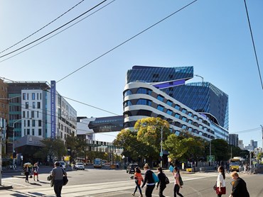 Victorian Comprehensive Cancer Centre by STHDI and MCR (Silver Thomas Hanley, DesignInc and McBride Charles&nbsp;Ryan). Photography by Peter Bennetts

