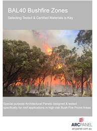 Architectural panels for use in high-risk bushfire prone areas